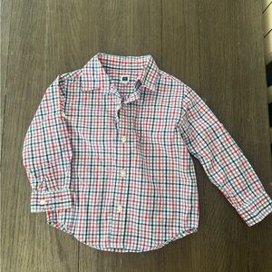 Janie and Jack Red and Blue Checkered Shirt